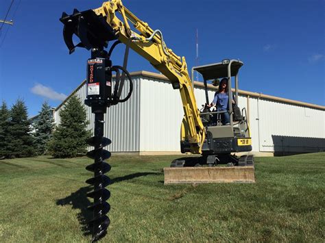 mini excavator drills|auger attachments for mini excavators.